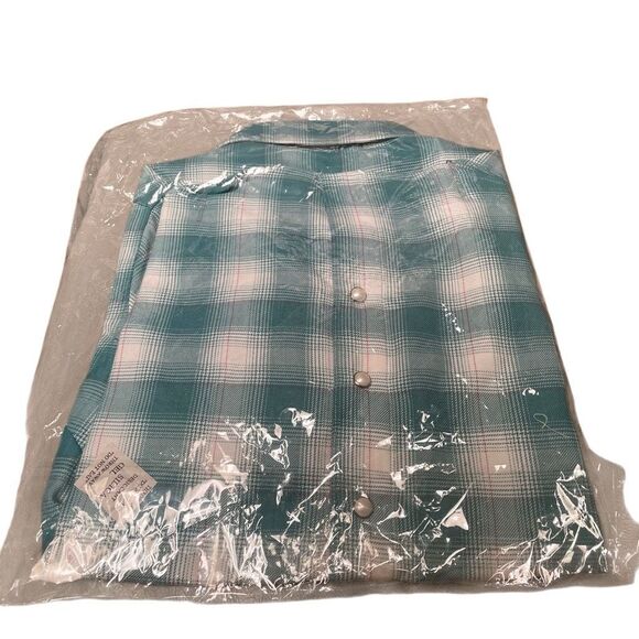 Dixxon Flannel Co Fria Pearl Snap Blue Plaid Shirt Womens Small Western Vixxon - Picture 2 of 6
